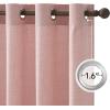 imageNICETOWN Linen Curtains 96 Inch Length for Living Room 2 Panels Farmhouse Light Filtering White Semi Sheer Curtain Soft Grommet Linen Textured Privacy Window Drapes for Bedroom 52 W x 96 LBlush Pink