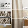 imageNICETOWN Linen Curtains 96 Inch Length for Living Room 2 Panels Farmhouse Light Filtering White Semi Sheer Curtain Soft Grommet Linen Textured Privacy Window Drapes for Bedroom 52 W x 96 LOatmeal