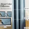 imageNICETOWN Linen Curtains 96 Inch Length for Living Room 2 Panels Farmhouse Light Filtering White Semi Sheer Curtain Soft Grommet Linen Textured Privacy Window Drapes for Bedroom 52 W x 96 LStone Blue