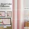 imageNICETOWN Linen Curtains 96 Inch Length for Living Room 2 Panels Farmhouse Light Filtering White Semi Sheer Curtain Soft Grommet Linen Textured Privacy Window Drapes for Bedroom 52 W x 96 LBlush Pink