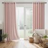 imageNICETOWN Linen Curtains 96 Inch Length for Living Room 2 Panels Farmhouse Light Filtering White Semi Sheer Curtain Soft Grommet Linen Textured Privacy Window Drapes for Bedroom 52 W x 96 LBlush Pink
