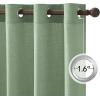 imageNICETOWN Linen Curtains 96 Inch Length for Living Room 2 Panels Farmhouse Light Filtering White Semi Sheer Curtain Soft Grommet Linen Textured Privacy Window Drapes for Bedroom 52 W x 96 LSage Green