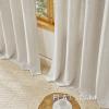 imageNICETOWN Linen Curtains 96 Inch Length for Living Room 2 Panels Farmhouse Light Filtering White Semi Sheer Curtain Soft Grommet Linen Textured Privacy Window Drapes for Bedroom 52 W x 96 LBeige