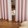 imageNICETOWN Linen Curtains 96 Inch Length for Living Room 2 Panels Farmhouse Light Filtering White Semi Sheer Curtain Soft Grommet Linen Textured Privacy Window Drapes for Bedroom 52 W x 96 LBlush Pink