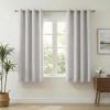 imageNICETOWN Linen Curtains 96 Inch Length for Living Room 2 Panels Farmhouse Light Filtering White Semi Sheer Curtain Soft Grommet Linen Textured Privacy Window Drapes for Bedroom 52 W x 96 LNatural