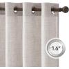 imageNICETOWN Linen Curtains 96 Inch Length for Living Room 2 Panels Farmhouse Light Filtering White Semi Sheer Curtain Soft Grommet Linen Textured Privacy Window Drapes for Bedroom 52 W x 96 LNatural