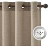 imageNICETOWN Linen Curtains 96 Inch Length for Living Room 2 Panels Farmhouse Light Filtering White Semi Sheer Curtain Soft Grommet Linen Textured Privacy Window Drapes for Bedroom 52 W x 96 LOatmeal