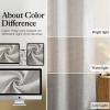 imageNICETOWN Linen Curtains 96 Inch Length for Living Room 2 Panels Farmhouse Light Filtering White Semi Sheer Curtain Soft Grommet Linen Textured Privacy Window Drapes for Bedroom 52 W x 96 LNatural
