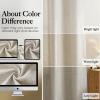 imageNICETOWN Linen Curtains 96 Inch Length for Living Room 2 Panels Farmhouse Light Filtering White Semi Sheer Curtain Soft Grommet Linen Textured Privacy Window Drapes for Bedroom 52 W x 96 LBeige