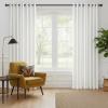 imageNICETOWN Linen Curtains 96 Inch Length for Living Room 2 Panels Farmhouse Light Filtering White Semi Sheer Curtain Soft Grommet Linen Textured Privacy Window Drapes for Bedroom 52 W x 96 LWhite