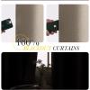 imageNICETOWN Linen Sliding Glass Door Curtain 100 Blackout W100 x L84 in Room Divider Curtain for Bedroom Under Stair Faux Linen Thermal Insulated Privacy Drape for Villa Wide Window Taupe 1 PanelTaupe