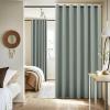 imageNICETOWN Linen Sliding Glass Door Curtain 100 Blackout W100 x L84 in Room Divider Curtain for Bedroom Under Stair Faux Linen Thermal Insulated Privacy Drape for Villa Wide Window Taupe 1 PanelSage