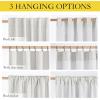 imageNICETOWN Natural Full Blackout Back Tab Linen Curtains 84 Long 2 Panels BohoChic Thick Linen Blend Drapes for Bedroom Thermal Insulated Window Covers with White Backing for Cafe Bar 42 WideIvory