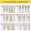 imageNICETOWN Natural Full Blackout Back Tab Linen Curtains 84 Long 2 Panels BohoChic Thick Linen Blend Drapes for Bedroom Thermal Insulated Window Covers with White Backing for Cafe Bar 42 WideNatural