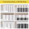 imageNICETOWN Natural Full Blackout Back Tab Linen Curtains 84 Long 2 Panels BohoChic Thick Linen Blend Drapes for Bedroom Thermal Insulated Window Covers with White Backing for Cafe Bar 42 WideGreyish White