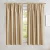 imageNICETOWN Natural Full Blackout Back Tab Linen Curtains 84 Long 2 Panels BohoChic Thick Linen Blend Drapes for Bedroom Thermal Insulated Window Covers with White Backing for Cafe Bar 42 WideCamel