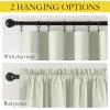 imageNICETOWN Natural Full Blackout Back Tab Linen Curtains 84 Long 2 Panels BohoChic Thick Linen Blend Drapes for Bedroom Thermal Insulated Window Covers with White Backing for Cafe Bar 42 WideGreyish Green