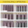 imageNICETOWN Natural Full Blackout Back Tab Linen Curtains 84 Long 2 Panels BohoChic Thick Linen Blend Drapes for Bedroom Thermal Insulated Window Covers with White Backing for Cafe Bar 42 WideChaise Mauve