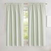 imageNICETOWN Natural Full Blackout Back Tab Linen Curtains 84 Long 2 Panels BohoChic Thick Linen Blend Drapes for Bedroom Thermal Insulated Window Covers with White Backing for Cafe Bar 42 WideSage Green
