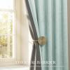 imageNICETOWN Natural Full Blackout Back Tab Linen Curtains 84 Long 2 Panels BohoChic Thick Linen Blend Drapes for Bedroom Thermal Insulated Window Covers with White Backing for Cafe Bar 42 WideSeafoam Green