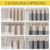 imageNICETOWN Natural Full Blackout Back Tab Linen Curtains 84 Long 2 Panels BohoChic Thick Linen Blend Drapes for Bedroom Thermal Insulated Window Covers with White Backing for Cafe Bar 42 WideCream