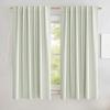 imageNICETOWN Natural Full Blackout Back Tab Linen Curtains 84 Long 2 Panels BohoChic Thick Linen Blend Drapes for Bedroom Thermal Insulated Window Covers with White Backing for Cafe Bar 42 WideSage Green