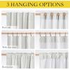 imageNICETOWN Natural Full Blackout Back Tab Linen Curtains 84 Long 2 Panels BohoChic Thick Linen Blend Drapes for Bedroom Thermal Insulated Window Covers with White Backing for Cafe Bar 42 WideIvory