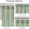 imageNICETOWN NonSeeThrough Sheer Kitchen Curtains 36 inches Long 2 Panels Privacy Rod Pocket amp Back Tab Short Window Treatments Light Filtering Drapes for BathroomKitchen Off White W52 x L36Sage Green