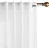 imageNICETOWN NonSeeThrough Sheer Kitchen Curtains 36 inches Long 2 Panels Privacy Rod Pocket amp Back Tab Short Window Treatments Light Filtering Drapes for BathroomKitchen Off White W52 x L36Off White