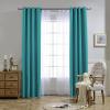 imageNICETOWN Peacock Teal Blackout Curtains for Living Room Window Treatment Thermal Insulated Room Darkening Grommet Drapes Sound Dampening for Bedroom 2 Panels W37 x L72
