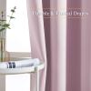 imageNICETOWN Room Darkening 78 inch Curtains for Doorway 2 Panels Grommet Light Reducing Thermal Insulated Privacy Door Curtains Window Treatments for Bedroom Baby Pink W52 x L78