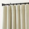 imageNICETOWN Room Darkening Bedroom Curtains 84 inches Long Pinch Pleated Curtains Faux Linen Blend Light Blocking Noise Canceling Thermal Drapes for Living Room Linen Beige W52 x L84 2 Panels