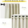imageNICETOWN Room Darkening Bedroom Curtains 84 inches Long Pinch Pleated Curtains Faux Linen Blend Light Blocking Noise Canceling Thermal Drapes for Living Room Linen Beige W52 x L84 2 Panels