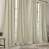 imageNICETOWN Room Darkening Bedroom Curtains 84 inches Long Pinch Pleated Curtains Faux Linen Blend Light Blocking Noise Canceling Thermal Drapes for Living Room Linen Beige W52 x L84 2 Panels