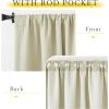 imageNICETOWN Room Darkening Bedroom Curtains 84 inches Long Pinch Pleated Curtains Faux Linen Blend Light Blocking Noise Canceling Thermal Drapes for Living Room Linen Beige W52 x L84 2 Panels