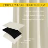 imageNICETOWN Room Darkening Curtains 108 inch Length  Grommet Thermal Insulated Window Treatments Solid Panels for Living RoomBedroomVilla W52 x L108 1 Pair Beige