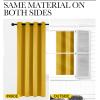 imageNICETOWN Room Darkening Gold Curtains 63 inch Length 2 Panels  Grommet Top Sound Reduction Privacy Faux Silk Satin Thermal Drapes for BedroomLiving Room W52 x L63