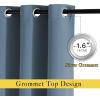 imageNICETOWN Room Darkening Window Curtains 90 inch Length  Thermal Insulated Grommet Light Blocking Solid Curtain Drapes for BedroomLiving Room Smoky Blue Set of 2 66 Wide Per Panel