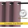 imageNICETOWN Short Blackout Curtains for Bathroom  Sound Reducing Window Treatment Thermal Insulated Grommet Vertical Drapes for KitchenCafeNursery Dry Rose Set of 2 W52 x L45