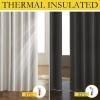 imageNICETOWN Snowbound Vintage Linen 100 Blackout Curtains for Living Room Thermal Insulated Curtains 108 Long Noise Reducing Window Treatment Drapes for Home Office 62 Wide Per Panel Set of 2