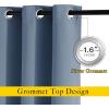 imageNICETOWN Stone Blue Curtain Panels  Home Decoration Thermal Insulated Solid Grommet Blackout CurtainsDrapes for HallSliding Door 80 Wide by 108 Long Stone Blue Set of 2