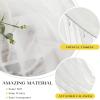 imageNICETOWN Swag Valance for Living Room Farmhouse Waterfall Valance Kitchen Sheer Curtains Country Beaded Curtains for Nursery Baby Bedroom 1 Panel White W59BeigeWhite