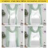imageNICETOWN Swag Valance for Living Room Farmhouse Waterfall Valance Kitchen Sheer Curtains Country Beaded Curtains for Nursery Baby Bedroom 1 Panel White W59Sage GreenWhite