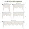 imageNICETOWN Swag Valance for Living Room Farmhouse Waterfall Valance Kitchen Sheer Curtains Country Beaded Curtains for Nursery Baby Bedroom 1 Panel White W59Light Beige