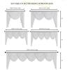 imageNICETOWN Swag Valance for Living Room Farmhouse Waterfall Valance Kitchen Sheer Curtains Country Beaded Curtains for Nursery Baby Bedroom 1 Panel White W59Light Grey
