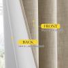 imageNICETOWN Taupe 100 Blackout Linen Curtains 84 inch Long Burg Farmhouse Thick Completely Blackout Window Treatment Panels Thermal Insulated Drapes for Living Room 1 Pair 52 Width Each Panel