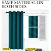 imageNICETOWN Teal Blackout Curtains 84inch Length 2 Panels Set Grommet Chic Thermal Insulated Room Darkening Window Treatments for BedroomLiving Room W52 x L84