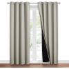 imageNICETOWN Total Shade Patio Door Curtain HeavyDuty Full Light Shading Sliding Door Drape Room Divider Curtain Vertical Blinds for Window1 Panel 70 inches Wide x 63 inches Long GrayNatural