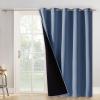 imageNICETOWN Total Shade Patio Door Curtain HeavyDuty Full Light Shading Sliding Door Drape Room Divider Curtain Vertical Blinds for Window1 Panel 70 inches Wide x 63 inches Long GrayStone Blue