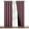 imageNICETOWN Total Shade Patio Door Curtain HeavyDuty Full Light Shading Sliding Door Drape Room Divider Curtain Vertical Blinds for Window1 Panel 70 inches Wide x 63 inches Long GrayDry Rose
